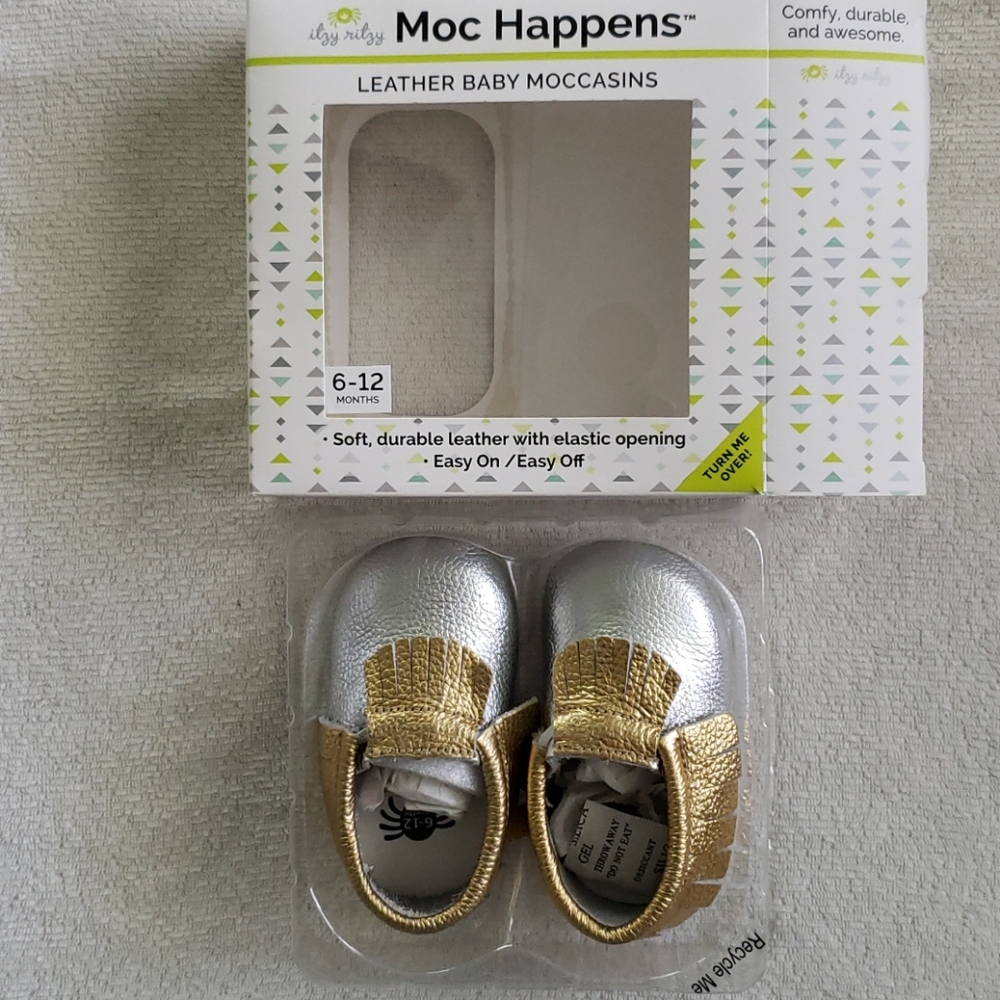 NWT & box Itsy Ritzy baby moccasins